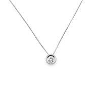 Collier Promesse Femme in Or blanc Diamante PPLA008B